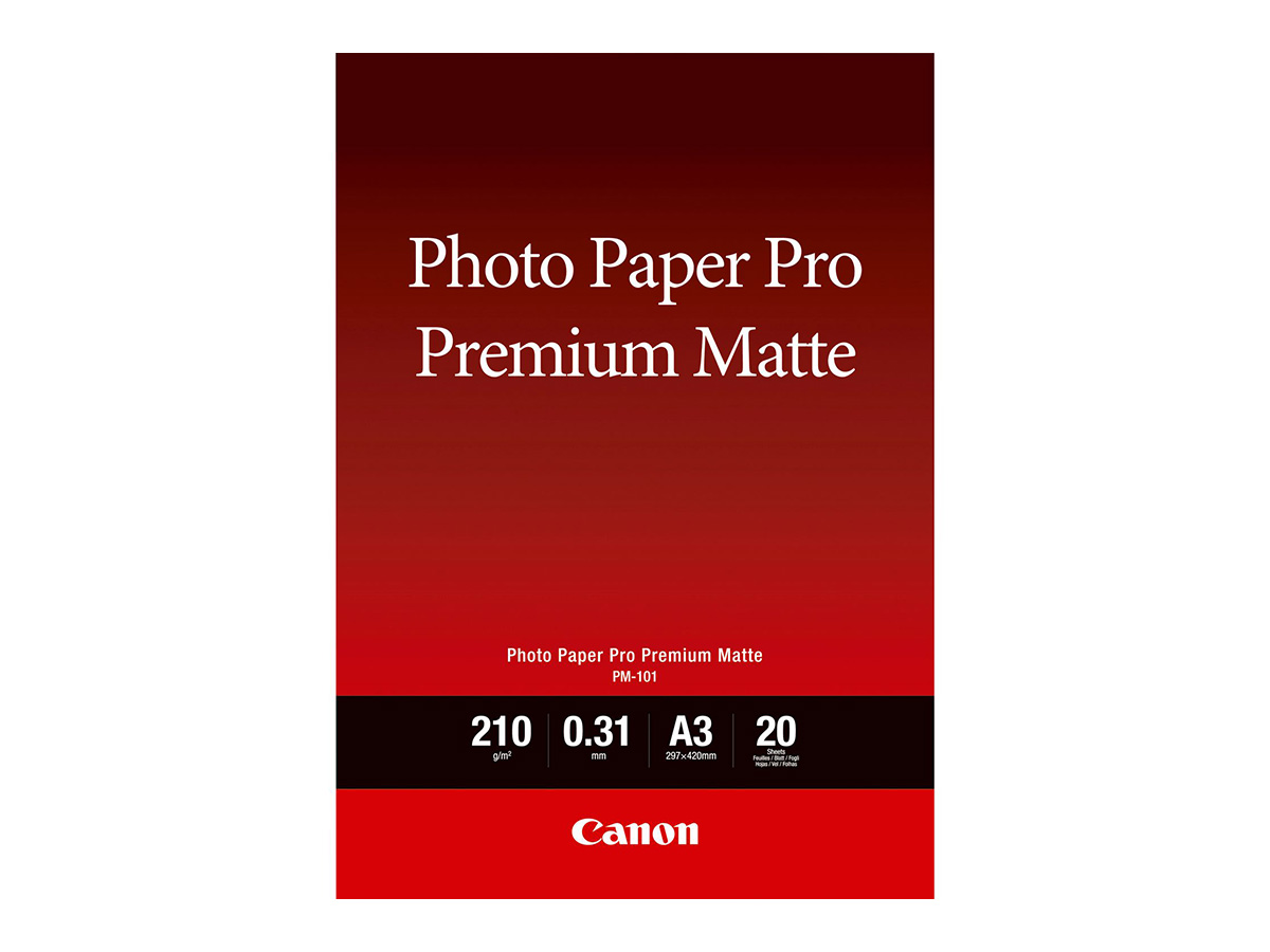 Canon PM-101 Pro Premium Matte 210g (A3/20kpl) – Tulostuspaperi