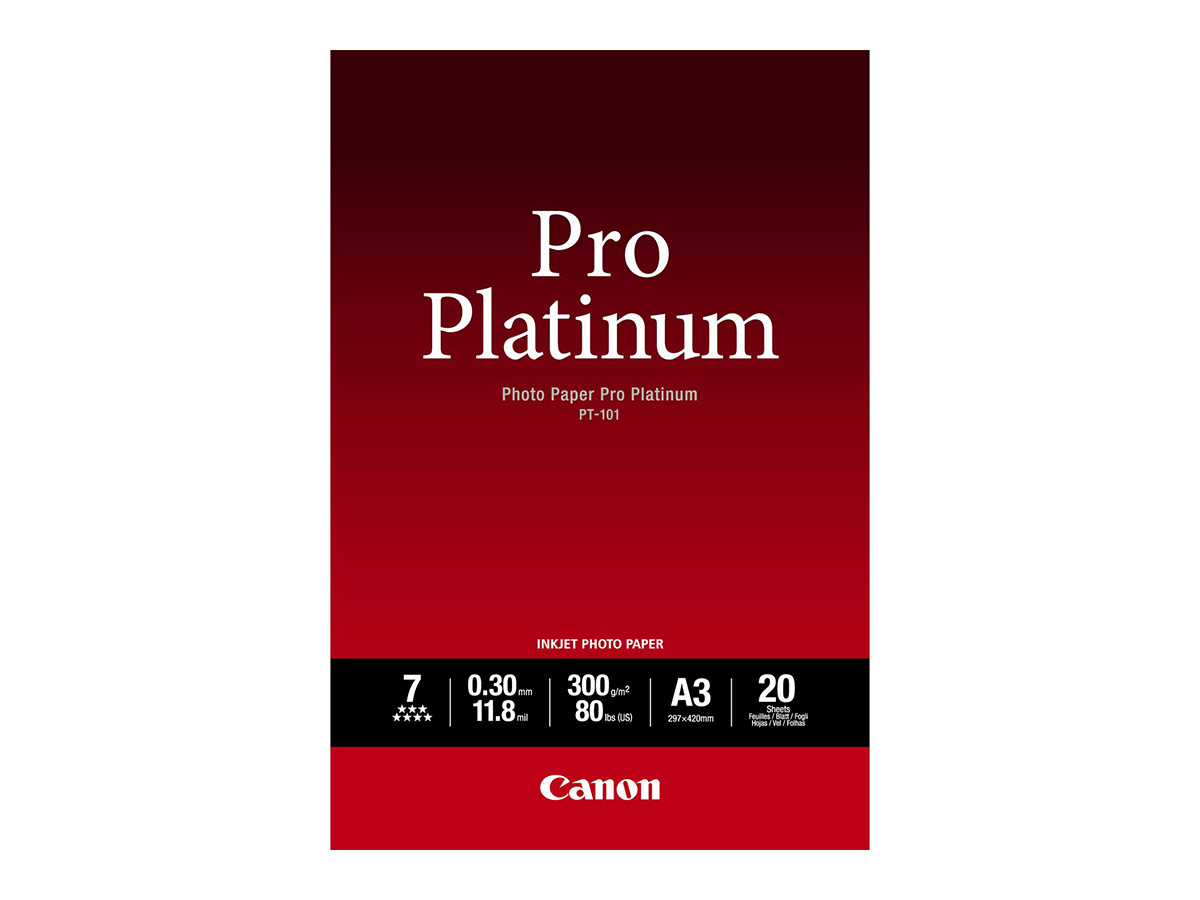 Canon PT-101 Pro Platinum Glossy 300g (A3/20kpl) – Tulostuspaperi
