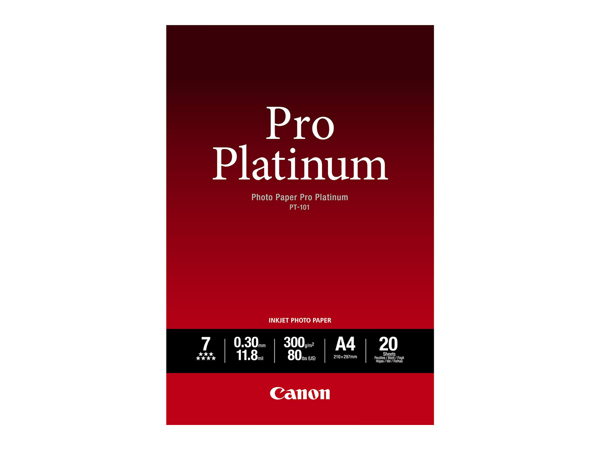 Canon PT-101 Pro Platinum Glossy 300g (A4/20kpl) – Tulostuspaperi