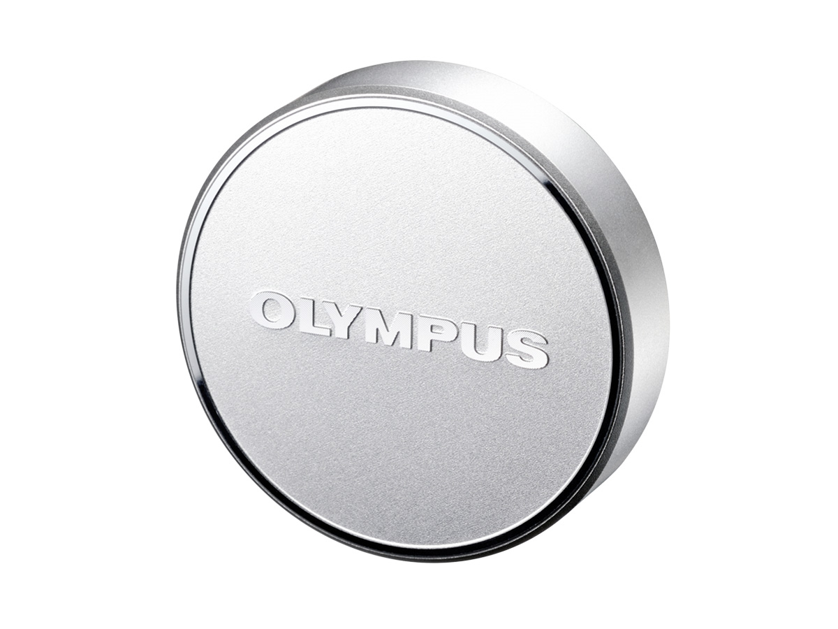 Olympus LC‑48B, hopea – Metallinen objektiivisuoja