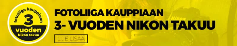 Nikon 3 vuoden takuubanneri